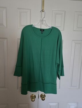 Jones New York Emerald Green Ponte Relaxed Tunic